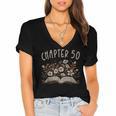 Chapter 50th Birthday Bookworm 50 Years Old For Book Lovers Women's Jersey Short Sleeve Deep V-Neck Tshirt Chapter 50th Birthday Bookworm 50 Years Old For Book Lovers Women's Jersey Short Sleeve Deep V-Neck Tshirt