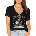Chapter 65th Birthday Bookworm 65 Years Old For Book Lovers Women's Jersey Short Sleeve Deep V-Neck Tshirt Chapter 65th Birthday Bookworm 65 Years Old For Book Lovers Women's Jersey Short Sleeve Deep V-Neck Tshirt