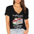 Christmas Book Lovers Naughty Or Nice Women's Jersey Short Sleeve Deep V-Neck Tshirt Christmas Book Lovers Naughty Or Nice Women's Jersey Short Sleeve Deep V-Neck Tshirt