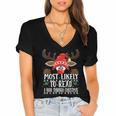 Christmas Matching Most Likely To Read A Book PJS Women's Jersey Short Sleeve Deep V-Neck Tshirt Christmas Matching Most Likely To Read A Book PJS Women's Jersey Short Sleeve Deep V-Neck Tshirt