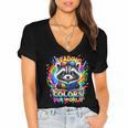 Color Our World 2026 Reading Book Women's Jersey Short Sleeve Deep V-Neck Tshirt