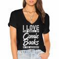 Comic Book Women's Jersey Short Sleeve Deep V-Neck Tshirt Comic Book Women's Jersey Short Sleeve Deep V-Neck Tshirt