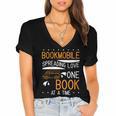 Cool Bookmobile Librarian Spreading Love One Book At A Time Women's Jersey Short Sleeve Deep V-Neck Tshirt Cool Bookmobile Librarian Spreading Love One Book At A Time Women's Jersey Short Sleeve Deep V-Neck Tshirt