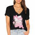 Coquette Reading Book Lover Pink Bow Bookish Mom & Daughter Women's Jersey Short Sleeve Deep V-Neck Tshirt Coquette Reading Book Lover Pink Bow Bookish Mom & Daughter Women's Jersey Short Sleeve Deep V-Neck Tshirt