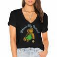 Corduroy Where's My Button Teddy Bear Retro Children's Book Women's Jersey Short Sleeve Deep V-Neck Tshirt Corduroy Where's My Button Teddy Bear Retro Children's Book Women's Jersey Short Sleeve Deep V-Neck Tshirt