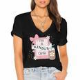 Cute Bookish Kindle Girlie Nerdy Read Book Lover Girl Women Women's Jersey Short Sleeve Deep V-Neck Tshirt