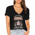 Cute Bookstore Ghost Retro Women Book Lovers Women's Jersey Short Sleeve Deep V-Neck Tshirt Cute Bookstore Ghost Retro Women Book Lovers Women's Jersey Short Sleeve Deep V-Neck Tshirt