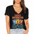 Cute Comic Book For Men Women Comic Book Collector Women's Jersey Short Sleeve Deep V-Neck Tshirt