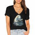 Cute Manatee Reading Book Bookworm Readers Manatee Lover Women's Jersey Short Sleeve Deep V-Neck Tshirt Cute Manatee Reading Book Bookworm Readers Manatee Lover Women's Jersey Short Sleeve Deep V-Neck Tshirt
