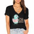 Cute Pigeon This Is My Book Character Costume For Reading Women's Jersey Short Sleeve Deep V-Neck Tshirt Cute Pigeon This Is My Book Character Costume For Reading Women's Jersey Short Sleeve Deep V-Neck Tshirt