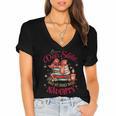 Dear Santa Only My Books Were Naughty Women's Jersey Short Sleeve Deep V-Neck Tshirt Dear Santa Only My Books Were Naughty Women's Jersey Short Sleeve Deep V-Neck Tshirt