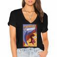 Disney Pixar The Incredibles Omnidroid Comic Book Cover Women's Jersey Short Sleeve Deep V-Neck Tshirt