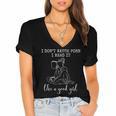 I Don't Watch Porn I Read It Like A Good Girl Reading Book Women's Jersey Short Sleeve Deep V-Neck Tshirt