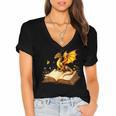 Dragon Fantasy Book Lover Bookish Reader Bookworm Wildflower Women's Jersey Short Sleeve Deep V-Neck Tshirt Dragon Fantasy Book Lover Bookish Reader Bookworm Wildflower Women's Jersey Short Sleeve Deep V-Neck Tshirt