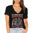 Dragon In A World Full Of Bookworms Be A Book Dragon Women's Jersey Short Sleeve Deep V-Neck Tshirt Dragon In A World Full Of Bookworms Be A Book Dragon Women's Jersey Short Sleeve Deep V-Neck Tshirt