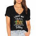 I Dust My Shelves But My Books Are Still Filthy Smut Book Women's Jersey Short Sleeve Deep V-Neck Tshirt I Dust My Shelves But My Books Are Still Filthy Smut Book Women's Jersey Short Sleeve Deep V-Neck Tshirt
