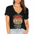 Easily Distracted By Sloths And Books Women's Jersey Short Sleeve Deep V-Neck Tshirt Easily Distracted By Sloths And Books Women's Jersey Short Sleeve Deep V-Neck Tshirt