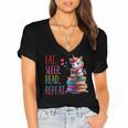 Eat Sleep Read Repeat Unicorn Read Book Reading Lovers Kids Women's Jersey Short Sleeve Deep V-Neck Tshirt Eat Sleep Read Repeat Unicorn Read Book Reading Lovers Kids Women's Jersey Short Sleeve Deep V-Neck Tshirt