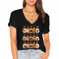 Educated Afro Women Girl Reading Book Future HBCU Grad Women's Jersey Short Sleeve Deep V-Neck Tshirt