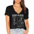 Enemies To Lovers Morally Grey Book Lover Romantasy Bookish Women's Jersey Short Sleeve Deep V-Neck Tshirt