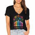 Equality Love Peace Compassion Books Protest Women Girls Kid Women's Jersey Short Sleeve Deep V-Neck Tshirt Equality Love Peace Compassion Books Protest Women Girls Kid Women's Jersey Short Sleeve Deep V-Neck Tshirt