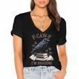 F-CAW-F Crow Book Lover Reader Gothic Humor Women's Jersey Short Sleeve Deep V-Neck Tshirt F-CAW-F Crow Book Lover Reader Gothic Humor Women's Jersey Short Sleeve Deep V-Neck Tshirt