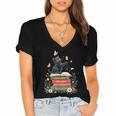Fantasy Drama Tragedy Reading Lover Book Cat Humor Women's Jersey Short Sleeve Deep V-Neck Tshirt Fantasy Drama Tragedy Reading Lover Book Cat Humor Women's Jersey Short Sleeve Deep V-Neck Tshirt