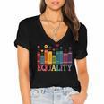 Floral Flower Book Equality Human Rights Women's Rights Women's Jersey Short Sleeve Deep V-Neck Tshirt