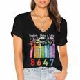 Floral Foxglove Daisy Tulip 8647 Books Lover Blooming Flower Women's Jersey Short Sleeve Deep V-Neck Tshirt