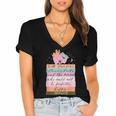 With Freedom Flowers Books And The Moon Women's Jersey Short Sleeve Deep V-Neck Tshirt With Freedom Flowers Books And The Moon Women's Jersey Short Sleeve Deep V-Neck Tshirt