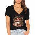Fully Booked For Christmas Cozy Holiday Books Winter Reading Women's Jersey Short Sleeve Deep V-Neck Tshirt Fully Booked For Christmas Cozy Holiday Books Winter Reading Women's Jersey Short Sleeve Deep V-Neck Tshirt