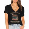 Geek That's What I Do I Read Books Bookworm Book Lover Nerd Women's Jersey Short Sleeve Deep V-Neck Tshirt Geek That's What I Do I Read Books Bookworm Book Lover Nerd Women's Jersey Short Sleeve Deep V-Neck Tshirt
