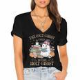 The Only Ghost I Need Is The Holy Ghost Books Reading Lovers Women's Jersey Short Sleeve Deep V-Neck Tshirt The Only Ghost I Need Is The Holy Ghost Books Reading Lovers Women's Jersey Short Sleeve Deep V-Neck Tshirt