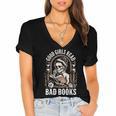 Good Girls Read Bad Books Women's Jersey Short Sleeve Deep V-Neck Tshirt