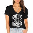 Gothic Classic Horror Thriller Book Movie Film Halloween Women's Jersey Short Sleeve Deep V-Neck Tshirt Gothic Classic Horror Thriller Book Movie Film Halloween Women's Jersey Short Sleeve Deep V-Neck Tshirt