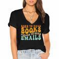 Groovy Born To Read Books Forced To Read Emails Reading Women's Jersey Short Sleeve Deep V-Neck Tshirt Groovy Born To Read Books Forced To Read Emails Reading Women's Jersey Short Sleeve Deep V-Neck Tshirt