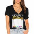 Guestbook My 21st Birthday Sign My Shirt Birthday Party Women's Jersey Short Sleeve Deep V-Neck Tshirt Guestbook My 21st Birthday Sign My Shirt Birthday Party Women's Jersey Short Sleeve Deep V-Neck Tshirt