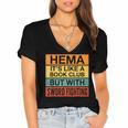 Hema Definition Like A Book Club With Swords Women's Jersey Short Sleeve Deep V-Neck Tshirt