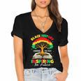 Honoring Past Inspiring Future History Month Book Tree Women's Jersey Short Sleeve Deep V-Neck Tshirt Honoring Past Inspiring Future History Month Book Tree Women's Jersey Short Sleeve Deep V-Neck Tshirt
