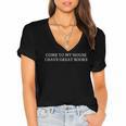 Come To My House i Have Great Books Women's Jersey Short Sleeve Deep V-Neck Tshirt