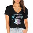 Id Rather Be Reading Book Librarian Men Women Kids Women's Jersey Short Sleeve Deep V-Neck Tshirt Id Rather Be Reading Book Librarian Men Women Kids Women's Jersey Short Sleeve Deep V-Neck Tshirt