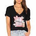 I'm A Kindle Girlie Book Lover Bookish Women's Jersey Short Sleeve Deep V-Neck Tshirt