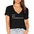 I'm Reading That Day For Book Lovers And Readers Women's Jersey Short Sleeve Deep V-Neck Tshirt