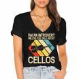 Im An Introvert Unless You Talk About Cellos Women's Jersey Short Sleeve Deep V-Neck Tshirt Im An Introvert Unless You Talk About Cellos Women's Jersey Short Sleeve Deep V-Neck Tshirt