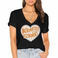 Introverted Extrovert People Hater Calm Peace Lover Women's Jersey Short Sleeve Deep V-Neck Tshirt Introverted Extrovert People Hater Calm Peace Lover Women's Jersey Short Sleeve Deep V-Neck Tshirt