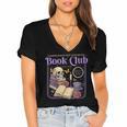 Introverted Romance Unapologetically Anti-Social Book Club Women's Jersey Short Sleeve Deep V-Neck Tshirt