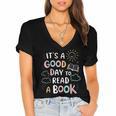 It's A Good Day To Read a Book Elementary Teacher Graphic Women's Jersey Short Sleeve Deep V-Neck Tshirt It's A Good Day To Read a Book Elementary Teacher Graphic Women's Jersey Short Sleeve Deep V-Neck Tshirt