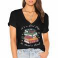 It's a Good Day To Read a Book Floral Stack Tee Women's Jersey Short Sleeve Deep V-Neck Tshirt It's a Good Day To Read a Book Floral Stack Tee Women's Jersey Short Sleeve Deep V-Neck Tshirt
