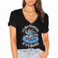 It's Not Hoarding If It's Books Women's Jersey Short Sleeve Deep V-Neck Tshirt
