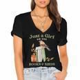 Just a Girl Who Loves Books And Birds Book Reading Bird Love Women's Jersey Short Sleeve Deep V-Neck Tshirt Just a Girl Who Loves Books And Birds Book Reading Bird Love Women's Jersey Short Sleeve Deep V-Neck Tshirt